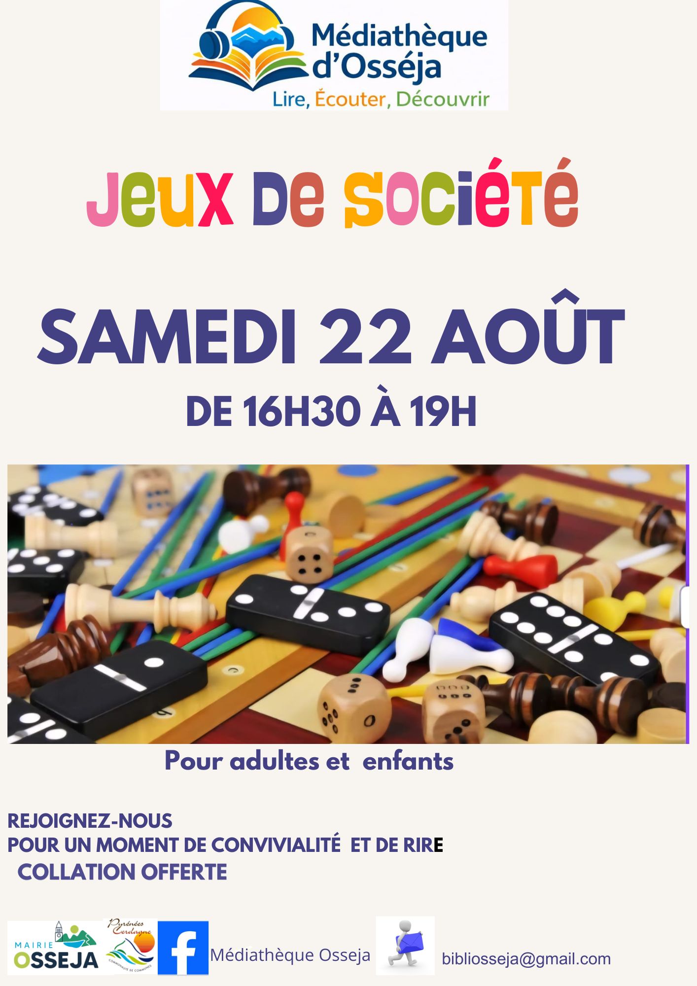 Jeux de société à la médiathèque